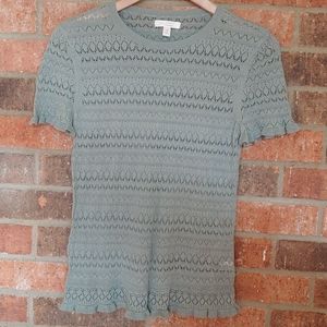 LC Lauren Conrad Crochet Top Blouse SMALL